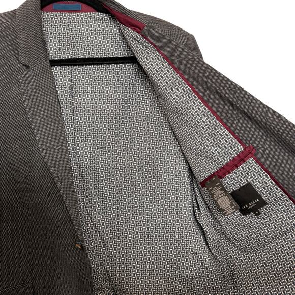 Ted Baker Men's Size 2XL Double‎ Button Blazer Gray Microdot Office Professional - Picture 11 of 15